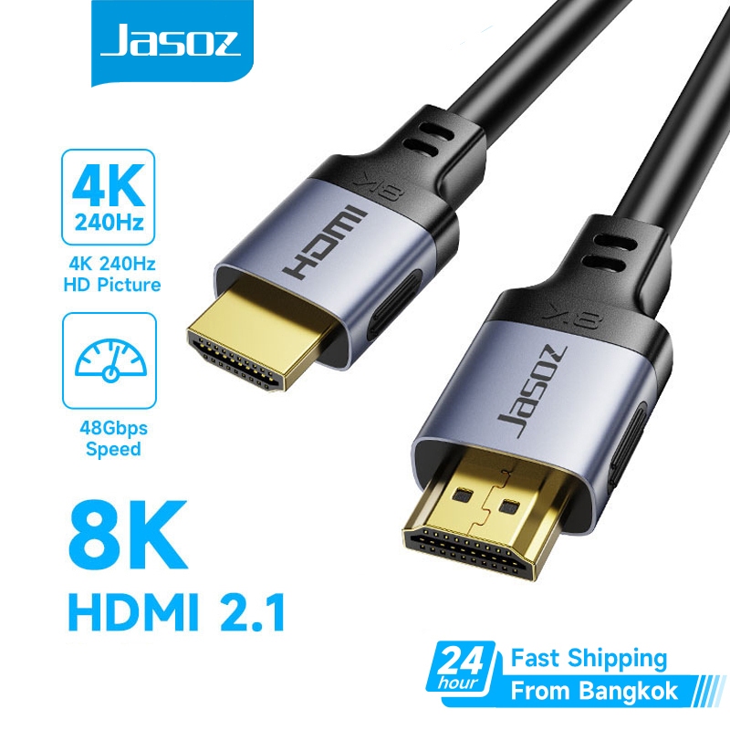 ⚡ส่งจาก กทม⚡Jasoz สาย HDMI 2.1 8K Cable รองรับ 8K 60Hz/4K 240Hz,For PC PS5 TV Switch, ยาว 0.5m-5m