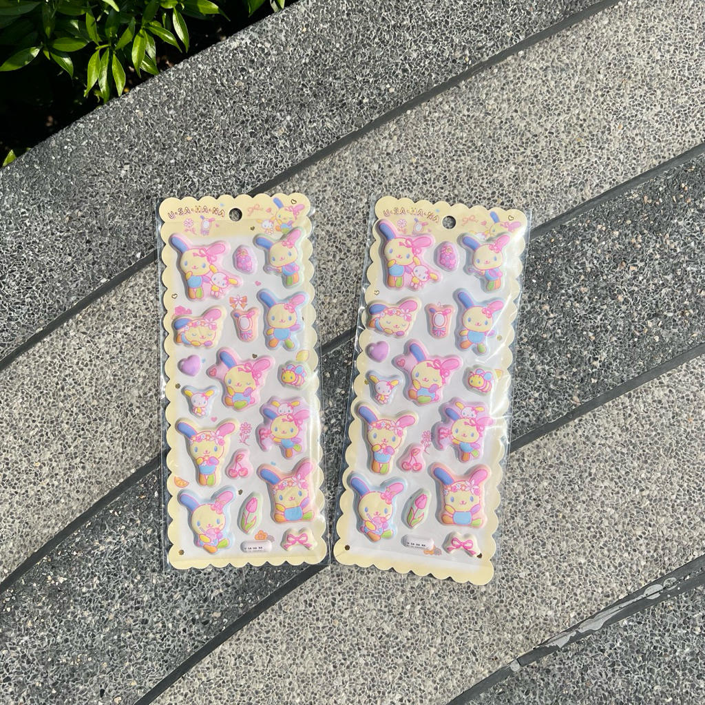 💚 Sticker สติ๊กเกอร์ Usahana ลายนูน น่ารักมากค่า 🇯🇵