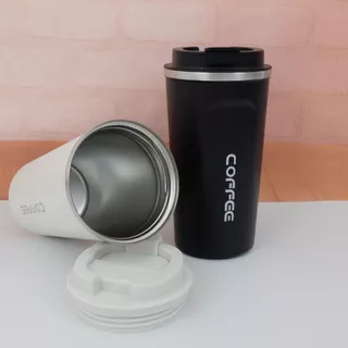[ มี 2 สี ] Gion-แก้วกาแฟสแตนเลส COFFEE 510ml เก็บอุณหภูมิ ฝาปิดแน่น พกพาสะดวก