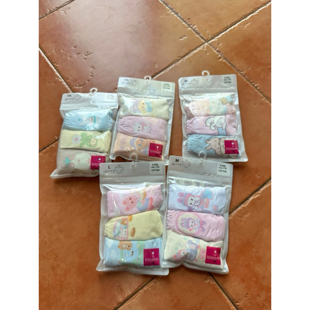 Wacoal Bloom Panty Cotton HALF กางเกงในร้อยยาง กางเกงในเด็กผู้หญิง ลูกสาว🌸🥰 คละลายเท่านั้น Size M,L,XL,XXL