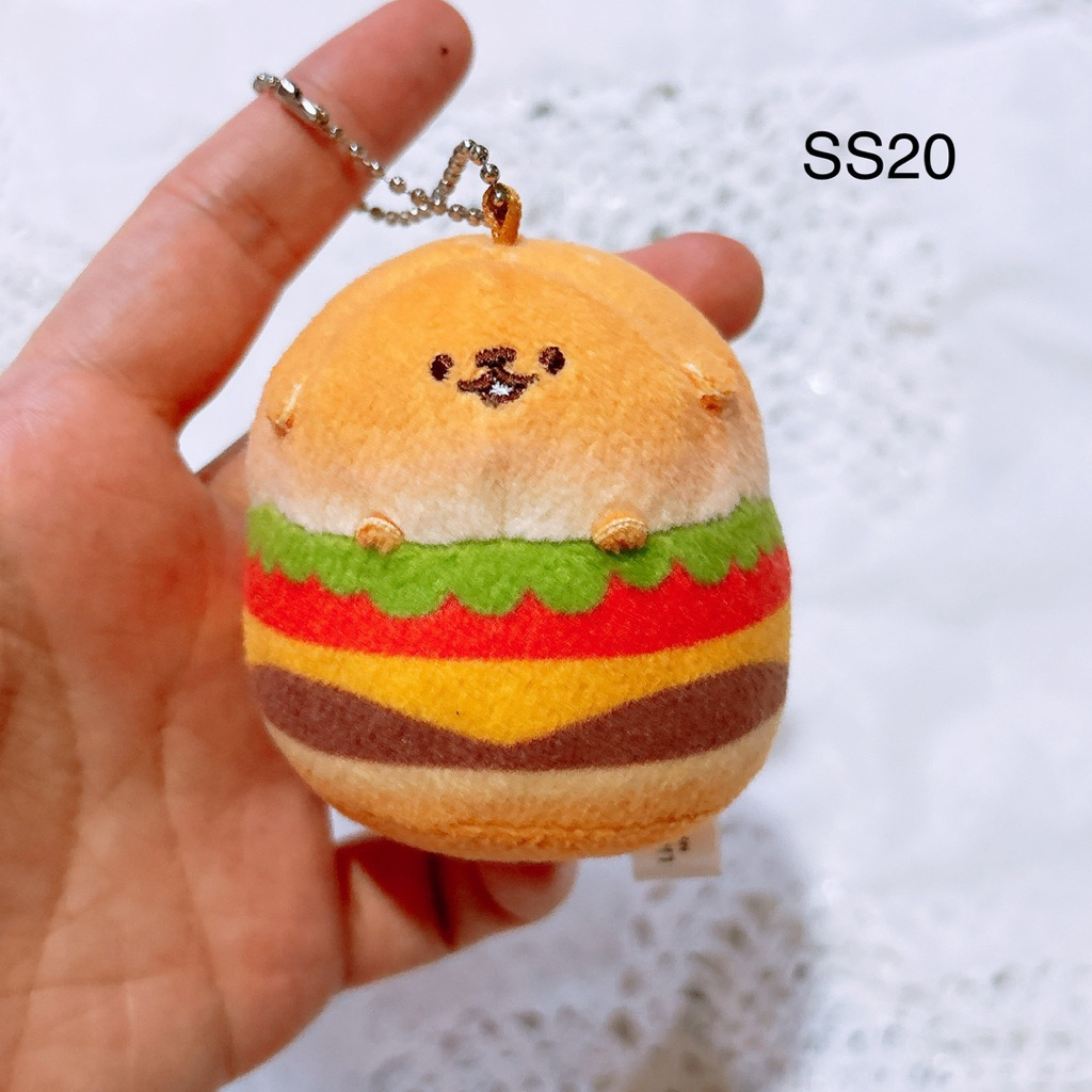 พวงกุญแจ ตุ๊กตา หมา ยีสเคน yeast Ken hamburger 🍔 แฮมเบอร์เกอร์