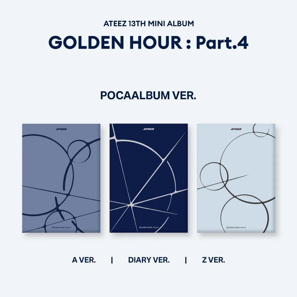 (พร้อมส่ง) มีการ์ด pob อัลบั้ม ATEEZ golden hour part 4 - poca album
