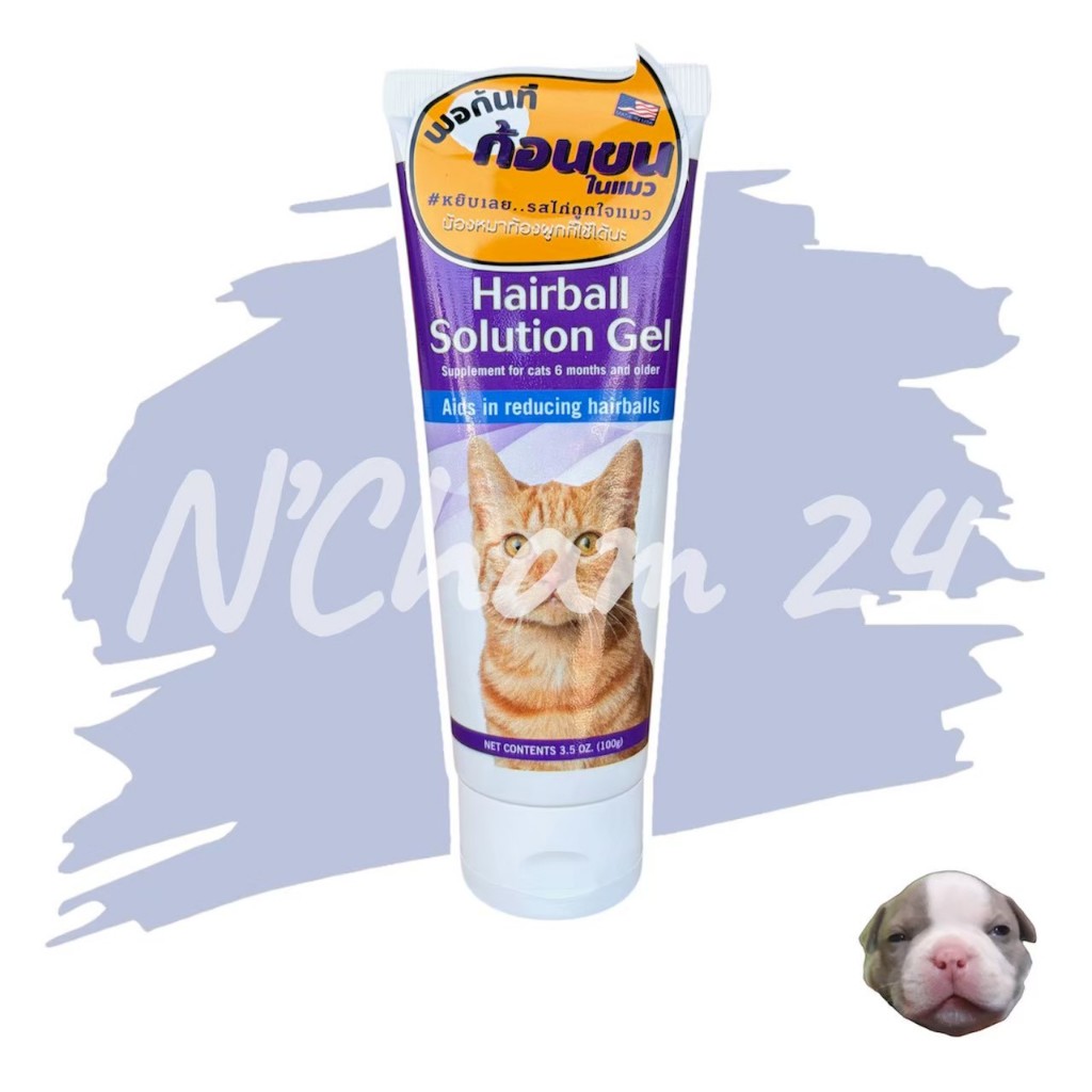 PetAg Hairball Solution Gel หมดอายุ 10/2027 เจลขจัดปัญหาก้อนขน ขนาด100กรัม