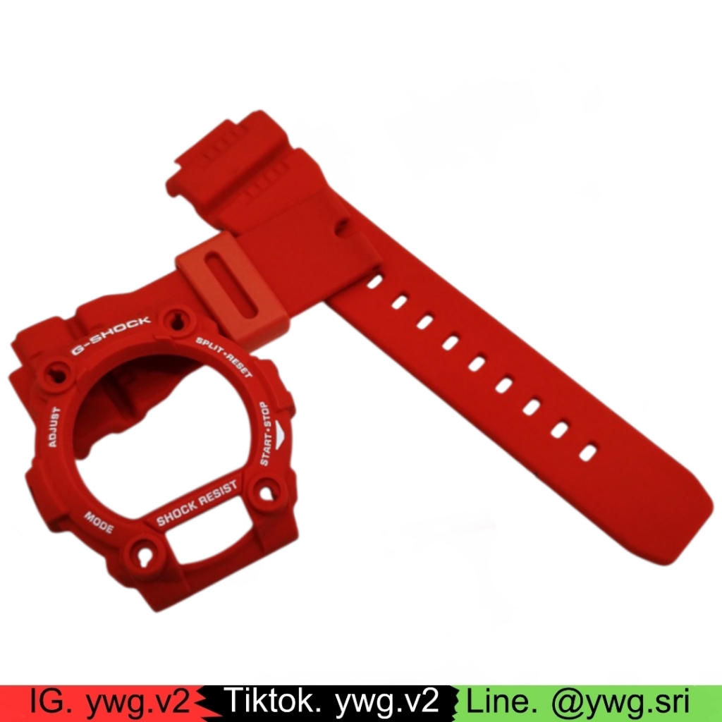 กรอบสาย G-SHOCK แท้ สีแดงด้านฟอนต์ขาว ใส่ได้รับรุ่น GR-7900 ,G-7900 สายนาฬิกาข้อมือ สินค้าคุณภาพ