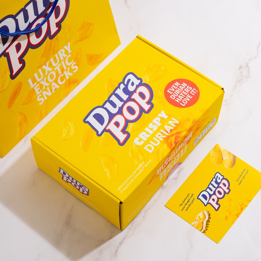 Durapop™ ทุเรียนทอดกรอบพรีเมียม | ชิ้นใหญ่พิเศษ | Luxury Exotic Snack | มีอย. GHP HACCP