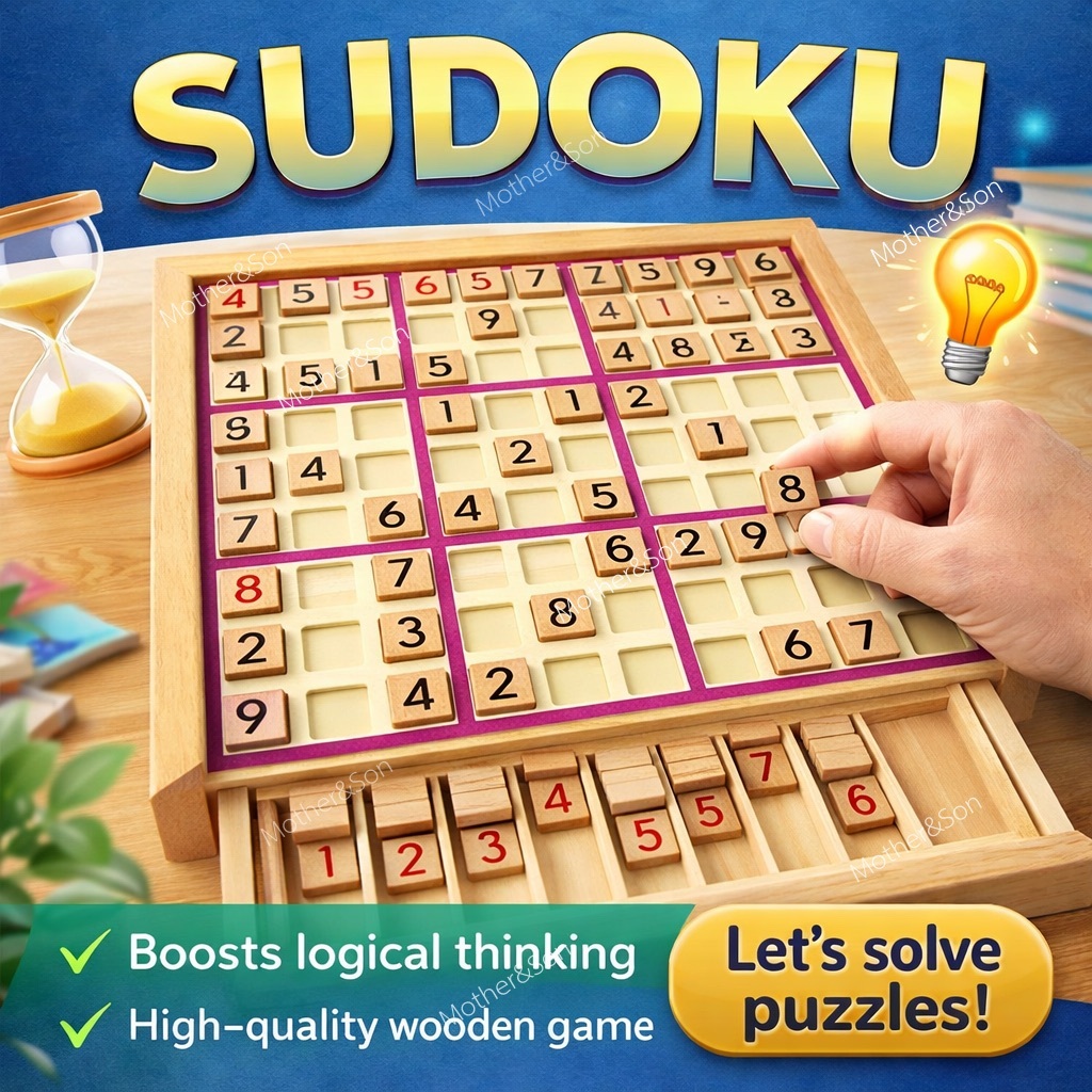 Sudoku Game กระดานไม้บอร์ดเกมคณิต -