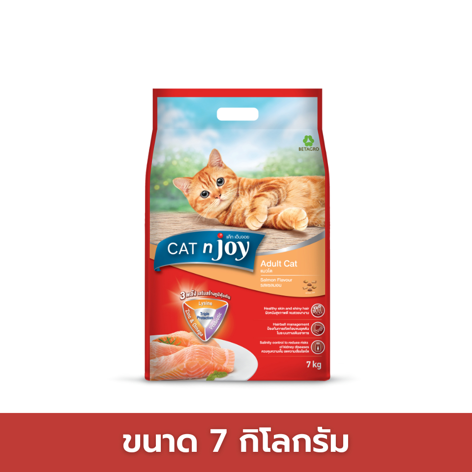 (กระสอบ) Cat n joy อาหารเม็ดแมวแคทเอ็นจอย 7kg Triple Protection ขนาด 7 กิโลกรัม fs - รูปที่ 4
