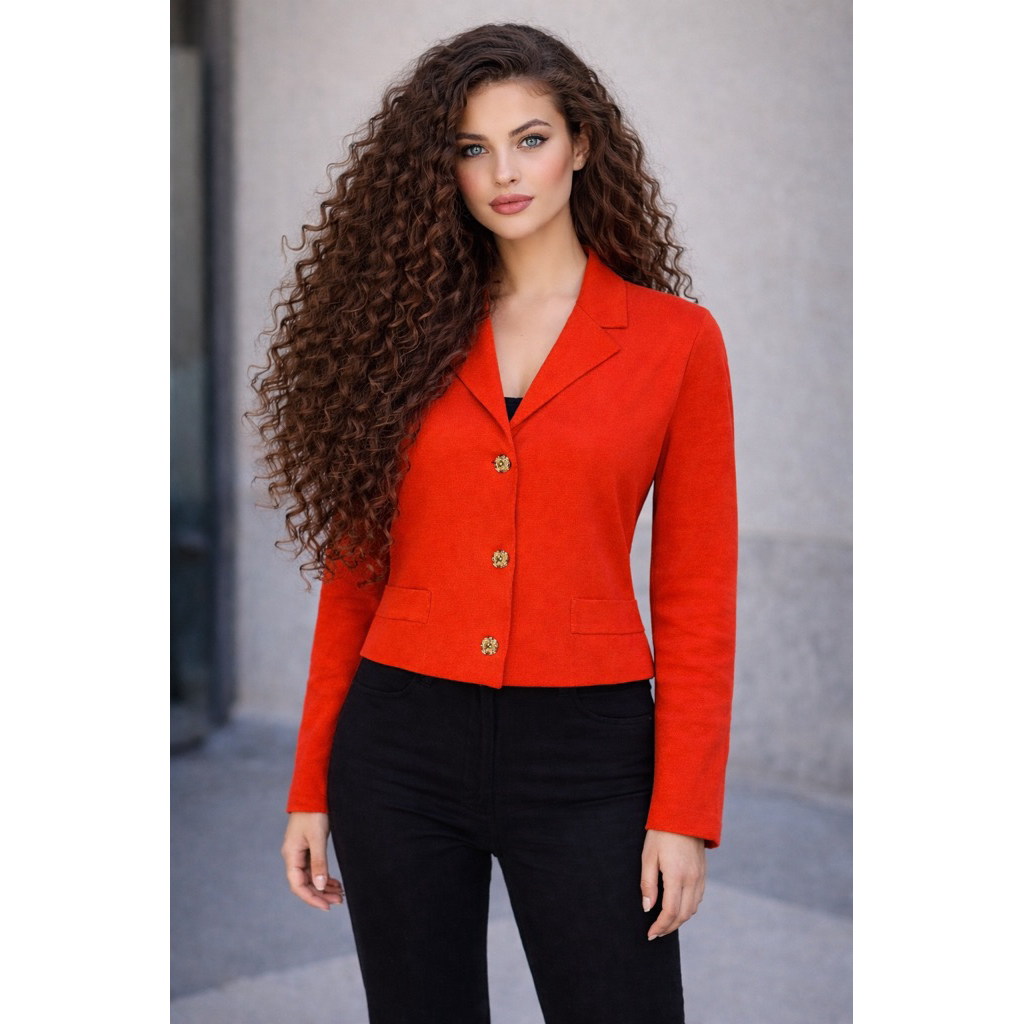 Red Blazer Jacket. Size 38