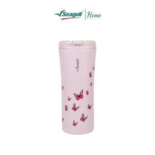 Seagull แก้วน้ำสุญญากาศ มินิมอล 0.5 ลิตร (พิมพ์ลาย) ลายพิมพ์พิเศษ เก็บร้อน-เย็น พกพาสะดวก ใส่ช่องแก้วในรถได้