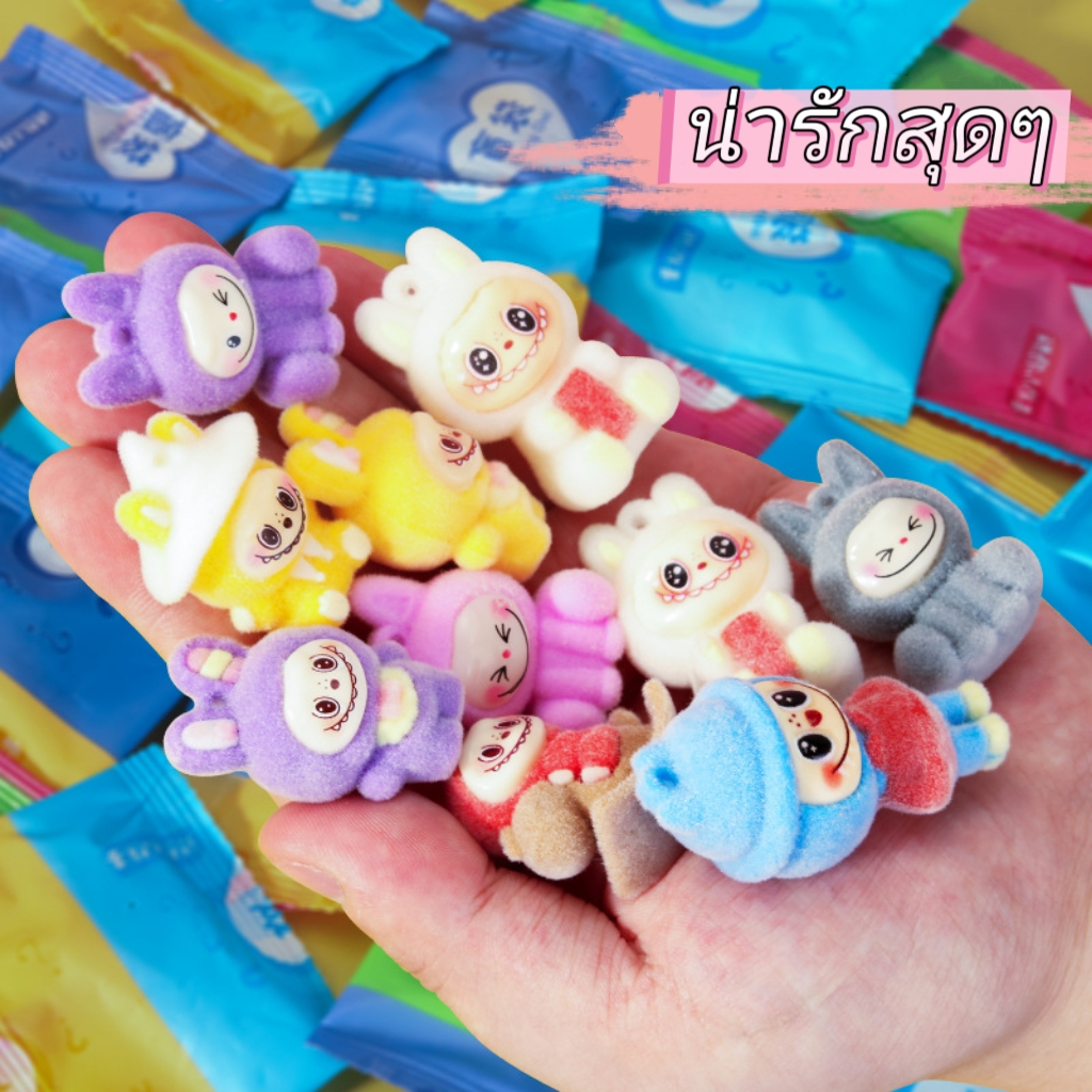 (10pcs)ถุงสุ่มลาบูบู้จิ๋ว สไตล์แบบสุ่ม ตุ๊กตาผ้ากำมะหยี่ขนาดเล็ก ของขวัญเซอร์ไพรส์สำหรับเด็ก