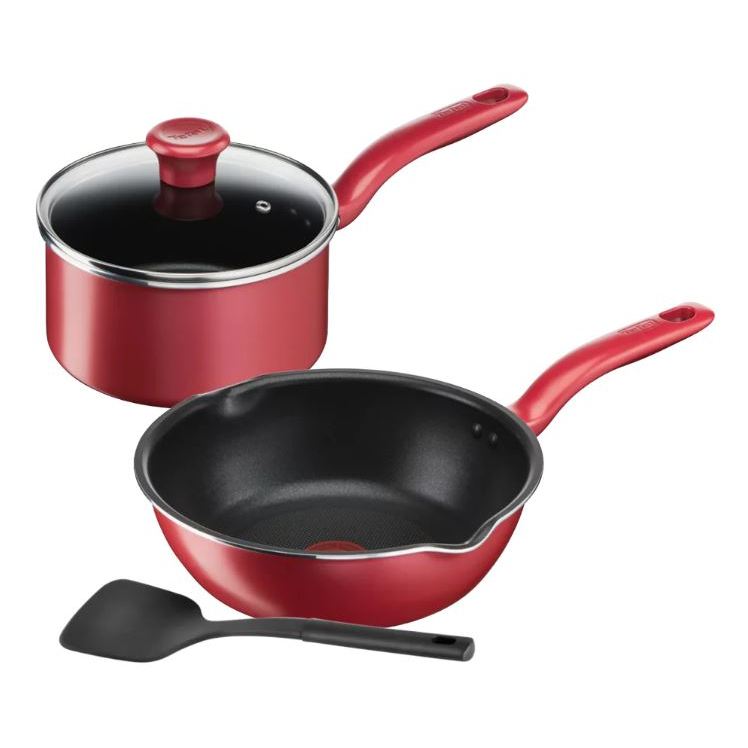 TEFAL เช็ตหม้อกระทะ 4 ชิ้น So Chef รุ่น G135S496 กระทะอินดักชั่น ประกัน 2 ปี