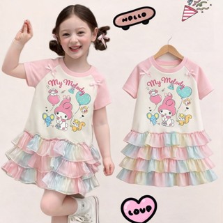 AY164 ขายดีมาก! เดรสพาสเทล My Melody น่ารักเวอร์ งานฟรุ้งฟริ…