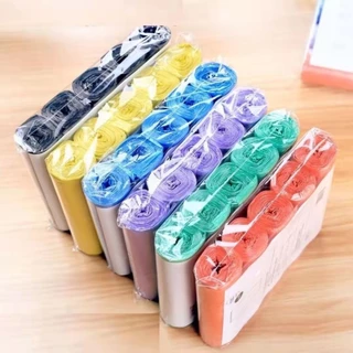 ถุงขยะแบบม้วน แพ็ค 75 ใบ (5 ม้วน) ถุงขยะ Ripstop แบบพกพา กระเป๋าหลากสี ทนทาน ทนต่อการฉีกขาด กระเป๋าพกพา