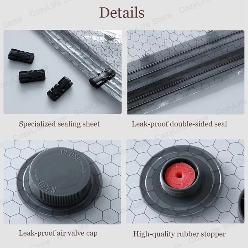 ถุงซีลสูญญากาศ 19 ชิ้น พร้อมปั๊มไฟฟ้าชาร์จไฟได้ Space Saver สำหรับเสื้อผ้า-ผ้าห่มในกระเป๋าเดินทาง - รูปที่ 3