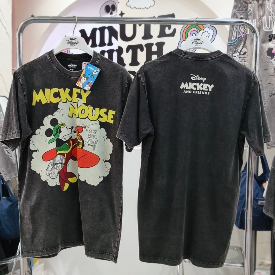 Power 7 Shop เสื้อยืดการ์ตูน "Mickey Mouse" ลิขสิทธ์แท้ DISNEY(MKA-002-ผ้าฟอก) — صورة 6