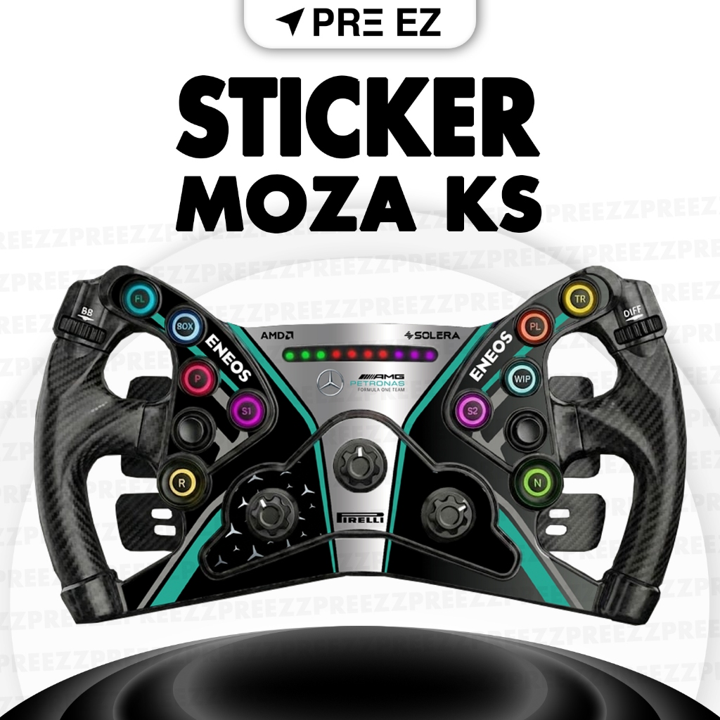 สติกเกอร์ติด Moza KS Steering Wheel | PreEZ Design