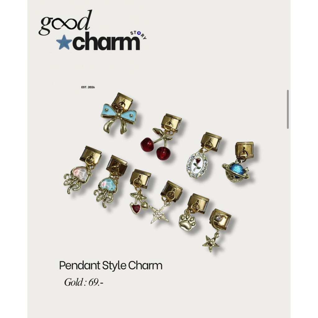 Pendant Style Charm Italian Charm Bracelet (พร้อมส่ง) 📦🚚