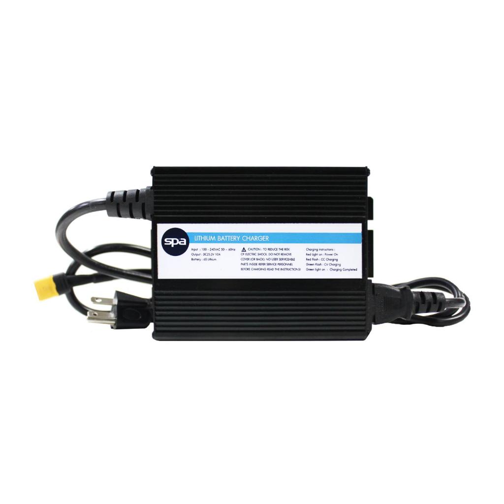 Spa เครื่องชาร์จแบตเตอรี่ลิเธียมไอออน 24V (25.2V 10A)  สำหรับ 6S Li-ion / NMC Battery Charger