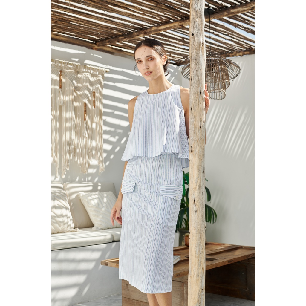 TANGO TANGERINE - SASHA SKIRT กระโปรงคาร์โกทรงเอ  ผ้าลินิน