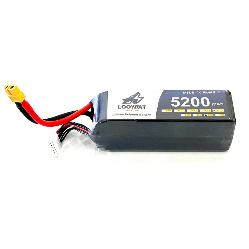LOOYBAT Lipo 6s 22.2V 5200mAh 50c