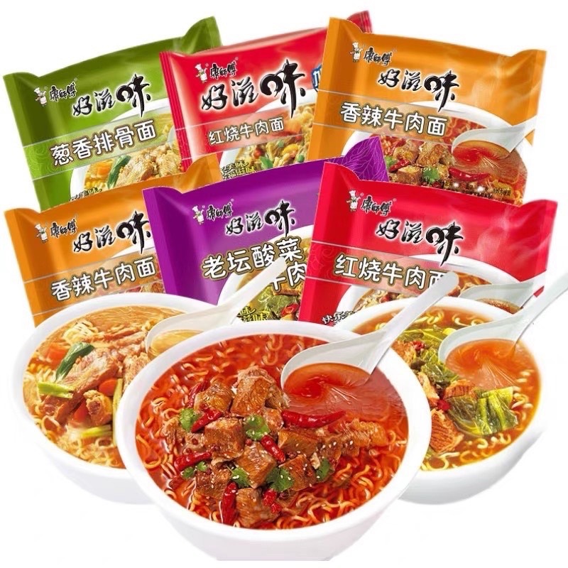 มาม่าจีนคังซือฝุ ตัวดัง เส้นเหนียวหนึบ อร่อย 康师傅方便面