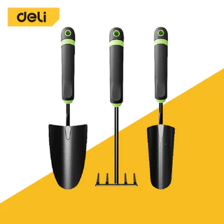 Deli อุปกรณ์ทำสวน ชุดอุปกรณ์ทำสวน คราด ขนาดเล็ก มีให้เลือก3แบบ เครื่องมือทำสวน Gardening Tools