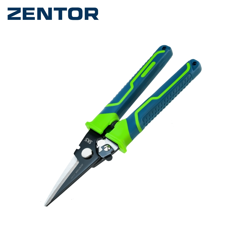Zentor กรรไกรตัดโลหะ กรรไกรตัดแผ่นโลหะ ใบมีดโลหะ SK5 ขนาด 8 นิ้ว 3 รูปแบบ Aviation Snips