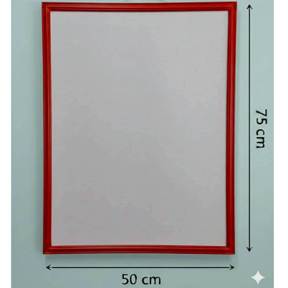 กรอบรูปสีเเดง75x50cm. กรอบรูป75x50cm.สีเเดง กรอบรูปแขวนผนัง แต่งบ้านสไตล์มินิมอล