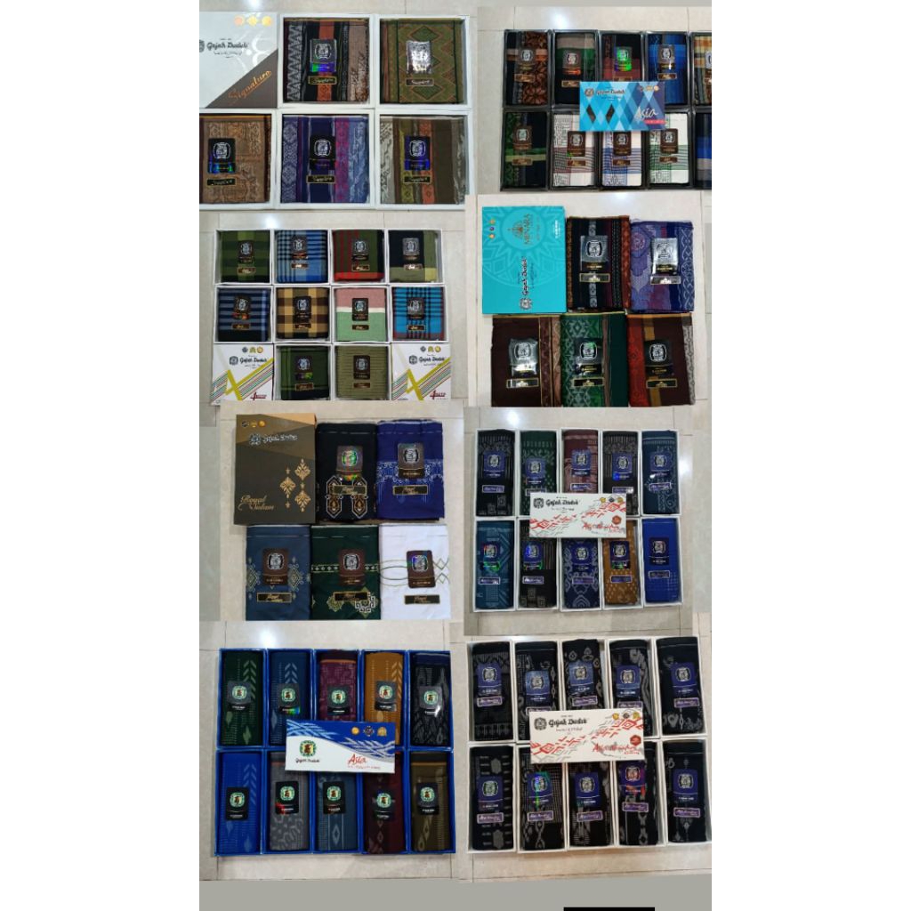 ผ้าโสร่งผู้ชายแบรนด์Gajah duduk หลากหลายรุ่นยกลัง10ผืนคละสีคละลาย เนื้อผ้าดีซับน้ำไม่ลื่น เย็บแล้วพร้อมกล่อง