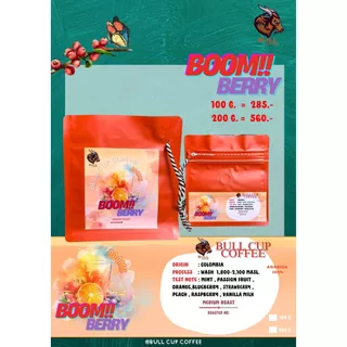 เมล็ดกาแฟคั่วกลาง Colombia ''หมักยีส กลิ่น BOOM BERRY'' Specialty Coffee