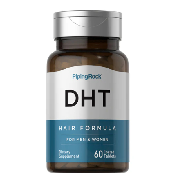 DHT Blocker Hair for Men & Women, 60 Coated Tablets Piping Rock