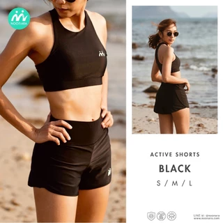 NooNara Active Shorts (เฉพาะกางเกง) กางเกงแอคทีฟ ขาสั้น กางเกงวิ่ง โยคะ ว่ายน้ำ ผ้า 2 ชั้น