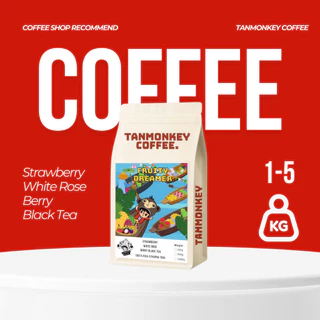 Tanmonkey Coffee เมล็ดกาแฟคั่ว ราคาส่ง 2kg / 5 kg เมล็ดกาแฟคั่ว Fruity Dreamer (Costa Rica✖️ Ethiopia ✖️ Thai)