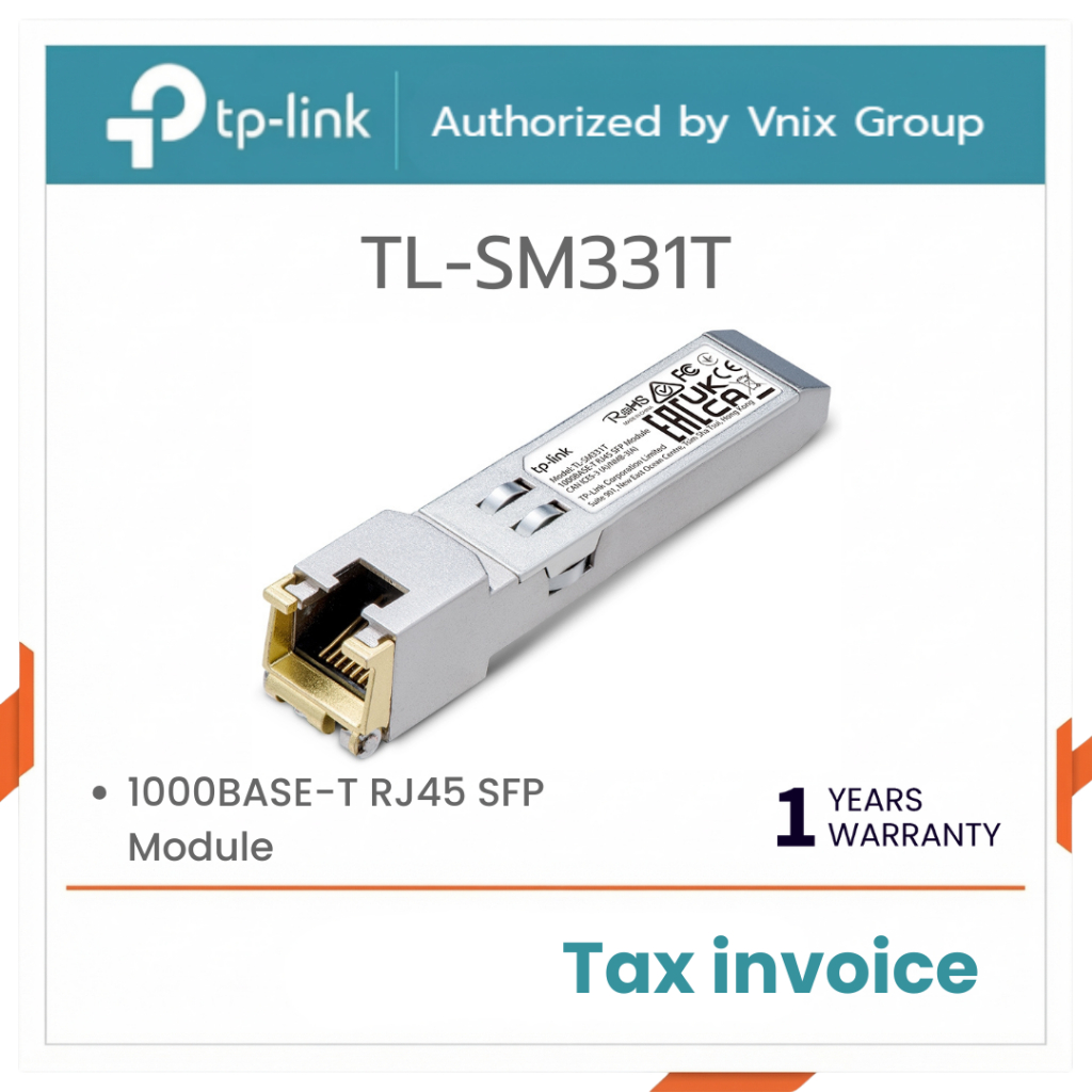 TP-Link TL-SM331T 1000BASE-T RJ45 SFP Module By Vnix Group