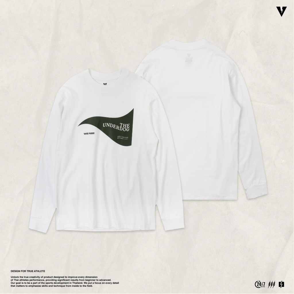 VOLT เสื้อยืดแขนยาว MOMENTUM 006 VOLT UNITED WHITE