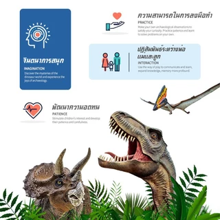 โบราณคดีขุดของเล่นเด็กขุดอัญมณีโบราณคดีสัตว์โลกมือตาบอดกล่องฟอสซิลไดโนเสาร์