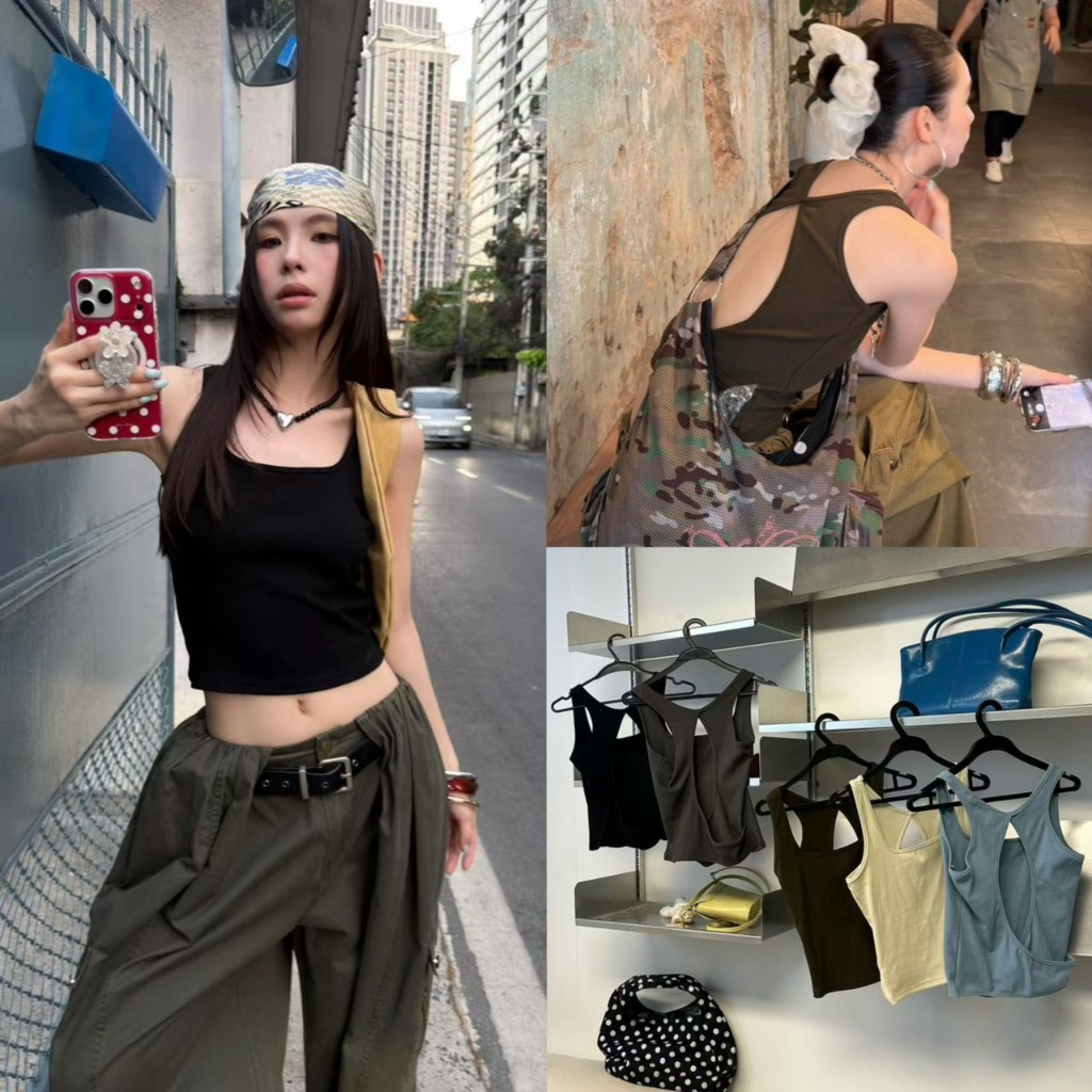 เสื้อกล้ามเว้าหลังรุ่น SU027 TAG MM FISH 🇰🇷