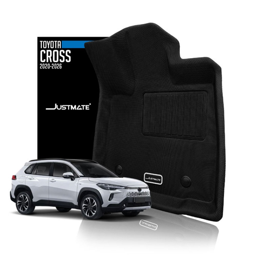 [JUSTMATE] TOYOTA พรมปูพื้นรถยนต์ COROLLA CROSS 2020 - 2026 ใช้ได้กับ น้ำมัน และ HEV