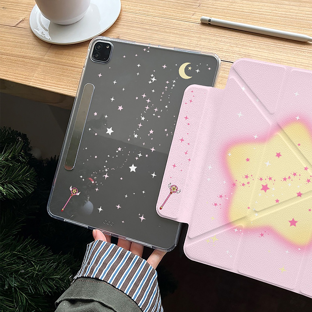 🔥พร้อมส่ง🔥เคสป้องกัน iPad แบบพับ YAir6 Gen11 Gen10 ที่ใส่ปากกา Cardcaptor Sakura Case iPad Air7 Gen9