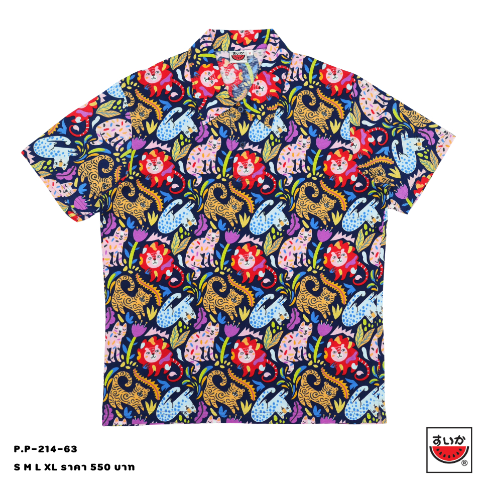 เสื้อแตงโม (SUIKA) -เสื้อยืดคอปกแขนสั้นพิมพ์ลาย ( P.P-214 329 304 307) — صورة 8