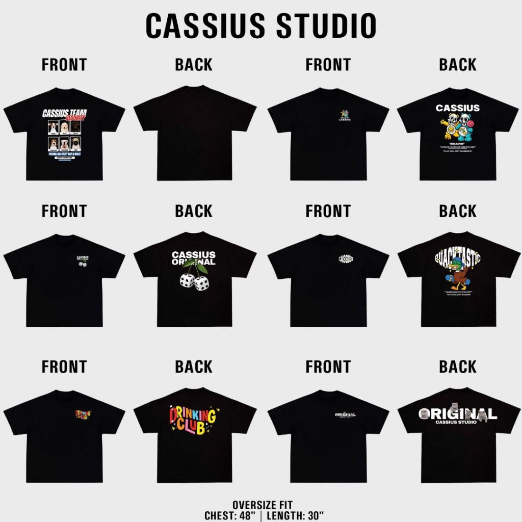 CASSIUS Premium Print OVERSIZE - ลายไอคอนิก COTTON 100% คอลเลกชันลายใหม่ฮอตฮิต ขายดีปี 2026