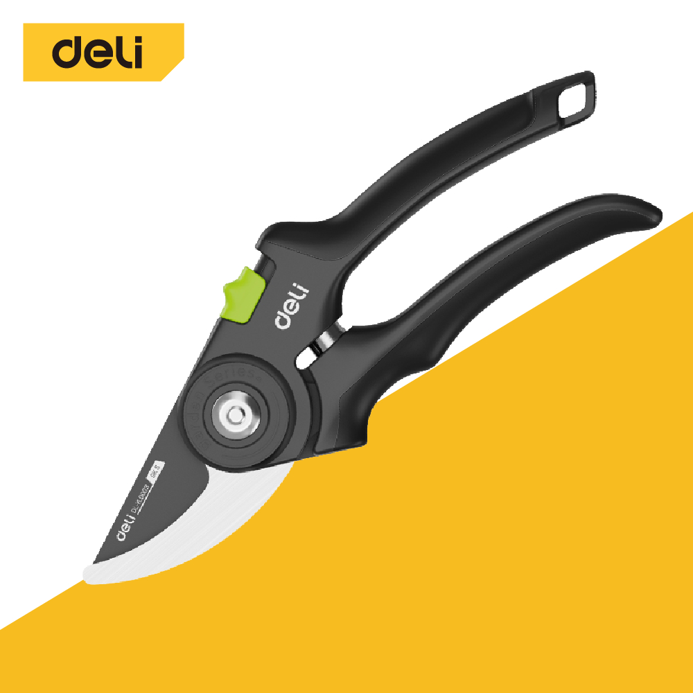 Deli กรรไกรตัดกิ่ง กรรไกรแต่งกิ่ง SK5 ใบมีดเคลือบ Teflon ขนาด 8 นิ้ว Pruning Shears