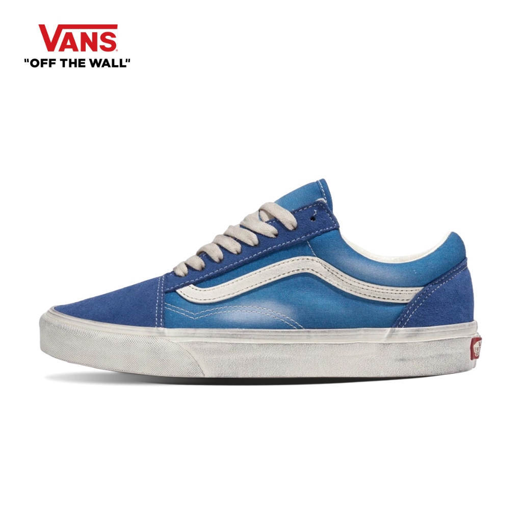 VANS OLD SKOOL - WAVE WASHED BLUE รองเท้า รองเท้าใบ