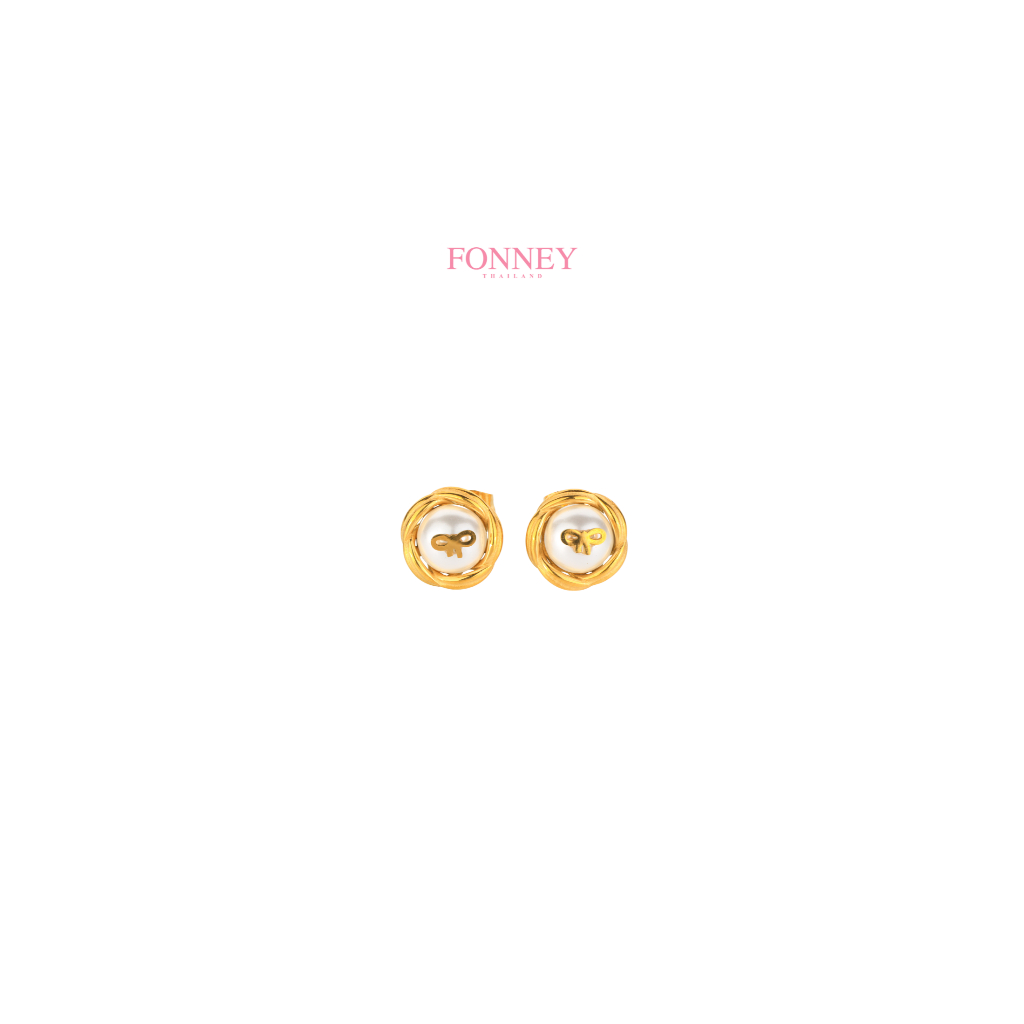 ER-15Fonney ต่างหู สแตนเลสแท้ไม่ลอกไม่ดำ