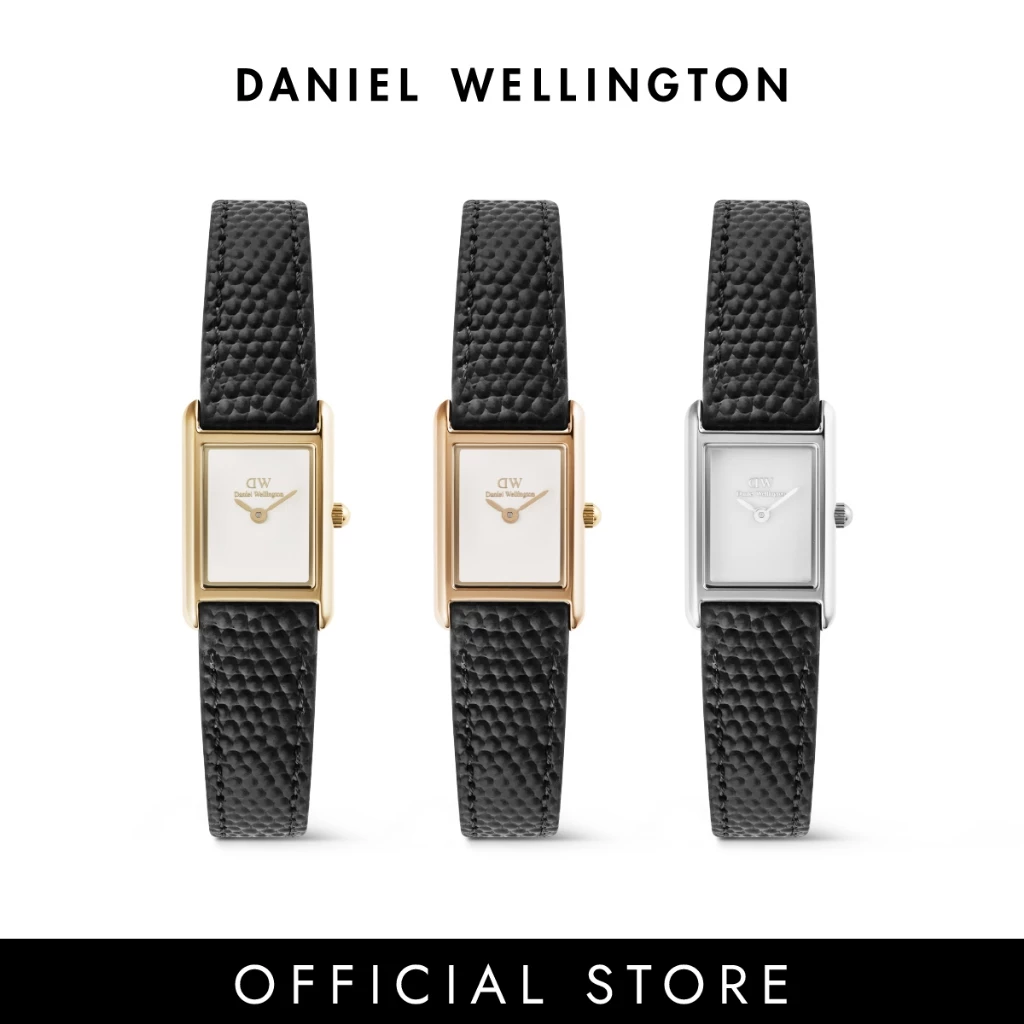 Daniel Wellington นาฬิกาข้อมือ Bound Mini Black Lizard Rose Gold/Silver/Gold