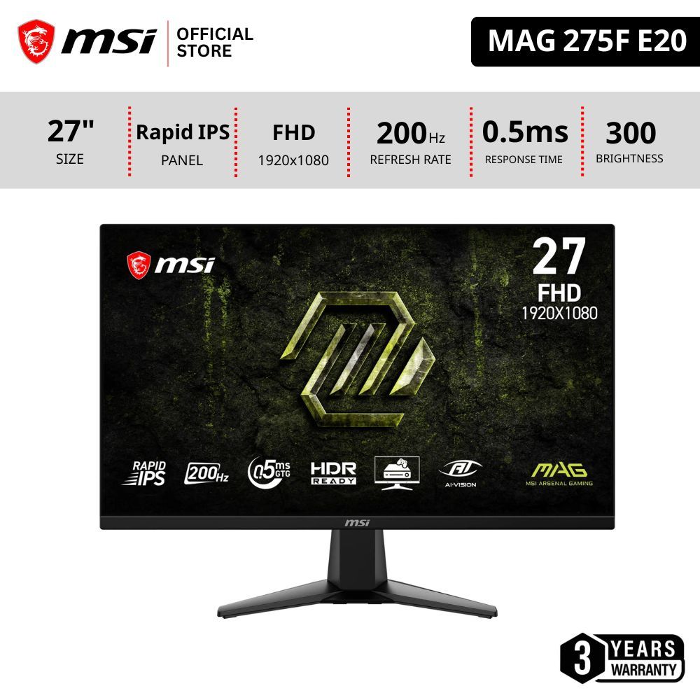 MSI MAG 275F E20 Monitor จอคอมพิวเตอร์