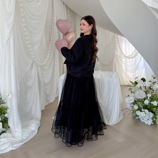 Lady M | Layered skirt plus-size กระโปรงฟรุ้งฟริ้งระบายชั้นๆ สาวอวบ พลัสไซส์ถูกใจ ให้ลุคลูกคุณหนู ใส่ออกงาน เที่ยวคาเฟ่