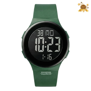นาฬิกาข้อมือ TOMI - โทมิ แท้ รหัส TM1 กันน้ำ 100% ไฟ LED เต็มจอ หน้าปัดกลม 42 MM. สายซิลิโคนเรซิ่น มี 15 สี