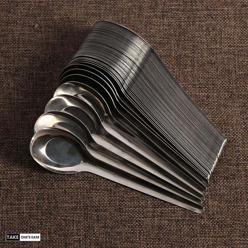 TAKE.ONE.S.EASE【ซื้อเยอะแถมเยอะ】ช้อนยาวสแตนเลส พร้อมแม่เหล็กยาว ช้อนในโรงอาหาร - รูปที่ 5