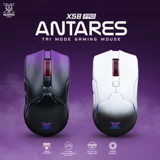 NUBWO เมาส์เกมมิ่ง Tri Mode Gaming Mouse รุ่น X58 PRO เชื่อมต่อ 3 แบบ USB-C/2.4GHz/Bluetooth ปรับ DPI สูงสุด 24,000 DPI
